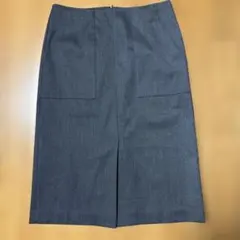 23区　スカート　大きいサイズ　44 グレー　ボックス　タイト　ロング