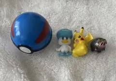 ポケモンフィギュア3体.スーパーボールセット