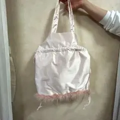 ナイスクラップ　ファー付き　トートバッグ