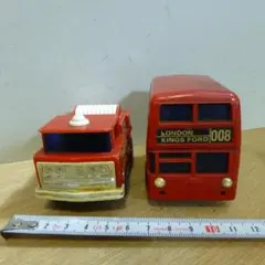 壊れ物ジャンク マイティモー 消防車、野村トーイ ロンドンバス