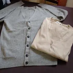 Vネックスクールカーディガン ２色セット