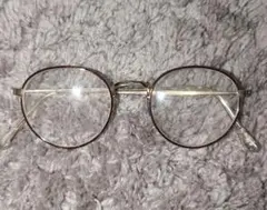 ゴールド メタルフレーム ラウンドメガネ