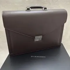 バーバリー✨ブリーフケース 2way ボルドー A4 サフィアーノレザー 
