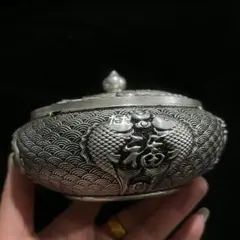 セール✨アンティーク金属細工古銅　花、竹、鳥紋浮彫　ハート型香合　小物入れ手作り セール✨アンティーク金属細工古銅 花、竹、鳥紋浮彫 ハート型香合