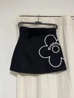 morph8ne フラワー刺繍 ベルト付き ミニスカート