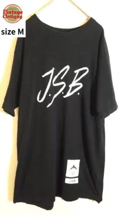 JSBブラックTシャツM三代目JSB日本製綿100ユニセックスロゴタグ付き正規品