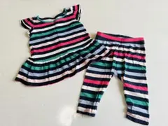 GAP ストライプ トップスとレギンスセット 12-18ヶ月