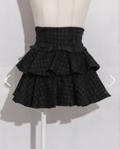 pium ピウム ティアードフリルドーリーミニスカート