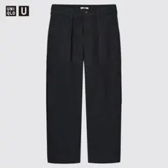 UNIQLO U ワイドフィットベイカーパンツ ブラック 76