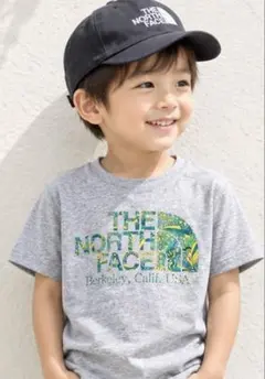 【THE NORTH FACE】 110 ロゴTシャツ グレー キッズのサムネイル
