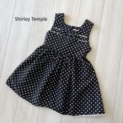 良品　Shirley Temple ドット柄ワンピース 120 リボン付き