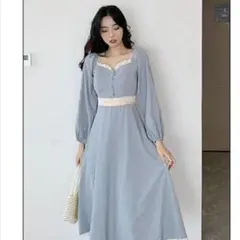 シンプル シフォンドレス ワンピース