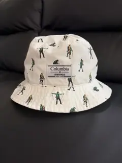 Columbia バケットハット 人物柄 ホワイト