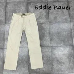 【美品】Eddie Bauer ベージュ チノパン　タック入り
