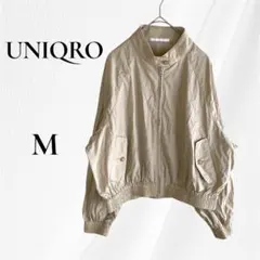 pii様専用 UNIQLO　コットンショートブルゾン　M　ベージュ　レディース