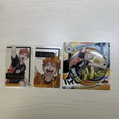 ハイキュー 箔押しクリアカード 　　　　　コレクション缶バッジ　　日向翔陽