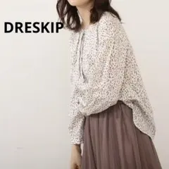 新品⭐︎ドレスキップ⭐︎2WAY取外しボウタイブラウス　長袖　総柄　プルオーバーのサムネイル
