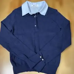 MISCH MASCH セーター 2025秋冬新作 配色シャツレイヤードニット