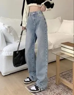 SHEIN デニム ジーンズ シーイン ストレートデニム デニムパンツ