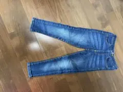 値下げ交渉可能、デニム風スリムフィットパンツ 110
