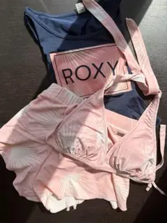 ROXY セパレート水着３点セット M ネイビー・ピンク