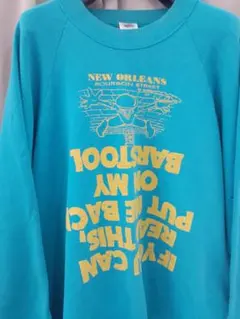 80s USA製 Vintage メッセージ スウェット アメリカ製