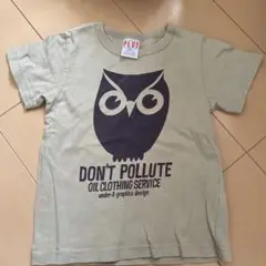 フクロウプリント Tシャツ 110cm
