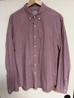 J.CREW ジェイクルー シャツ ギンガムチェック 長袖 ピンク系 メンズL