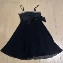 ブラックパーティードレス ビーズ装飾付き　フォーマルドレス