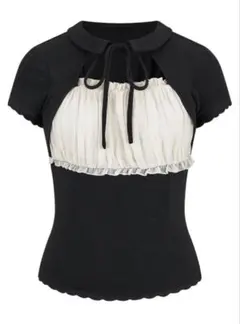 andwang 2way Heart Frill Rib Knit - メルカリ