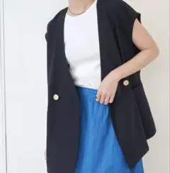 Aunt Marie's ダブルボタンジレ ネイビーのサムネイル