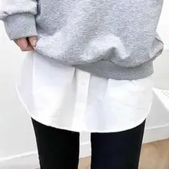 新品 ホワイトラウンドヘムシャツ