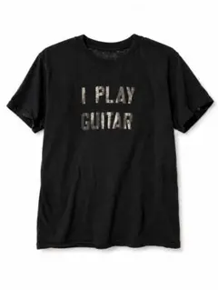 I PLAY GUITAR ロゴ Tシャツ ブラックのサムネイル