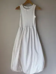 GU ホワイト ノースリーブ ロングワンピース S