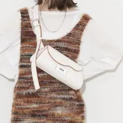 GRAIN グレインオーストリッチ変形フラップショルダーバッグ