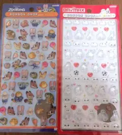 ズートピア &ベイマックス ボンボンドロップミニシール 2枚セット