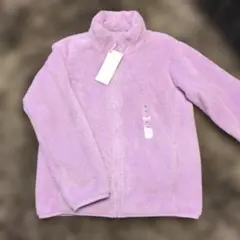 ユニクロ⭐️ファーリーフリースジャケット パープル 140cm