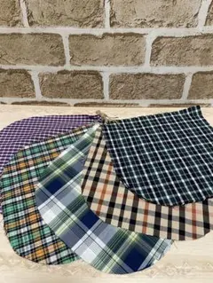 播州織 はぎれ10枚セット 2枚×5組 約20×19cm チェック柄素材