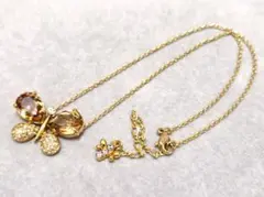 スワロフスキー　バタフライ　蝶　クリスタル　ネックレス　41417