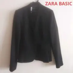 美品ZARA BASIC ブラック ノーカラージャケット