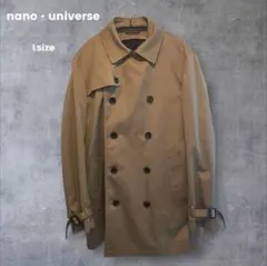 nano・universe　ダブルブレスト トレンチコート