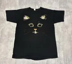 80s〜90s USA製　ヴィンテージ　Tシャツ　猫　ネコ　アニマル　フェードのサムネイル
