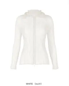 【新品】ISSEY MIYAKE CHIFFON TWISTジップアップ　白のサムネイル