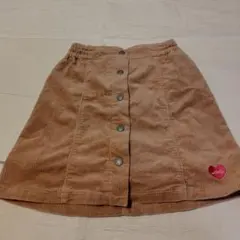 GU ベージュ コーデュロイ スカート 　キュロット140サイズ