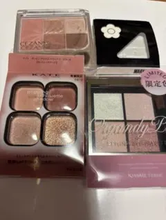 プチプラアイシャドウまとめ売り4点　限定色ポッピングシルエットシャドウ他