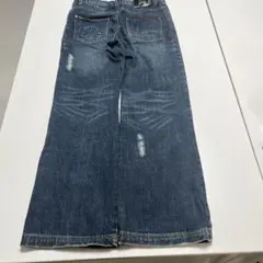 Blue Cross デニムパンツ スカル刺繍 ダメージ加工