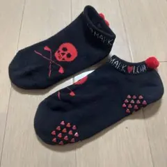 MARK&LONA レディース ゴルフソックス スカル ブラックのサムネイル