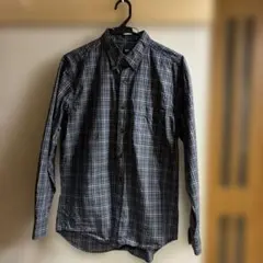 ユニクロ　ブロードシャツ　チェック ボタンダウン　長袖シャツ　M