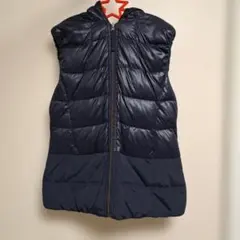 PLST　ネイビー リバーシブル　ダウンベスト