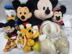 オールド　ミッキー　ミニー　ドナルド ぬいぐるみセット　昭和　レア